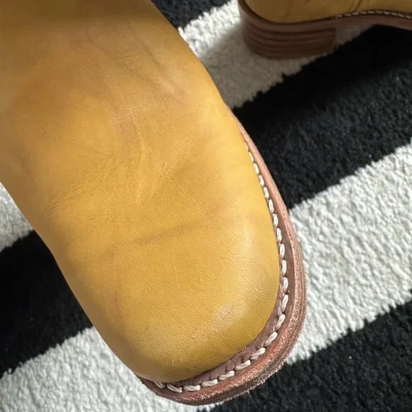 Frye Yellow Leather Campus Boots - Picture 9 of 9